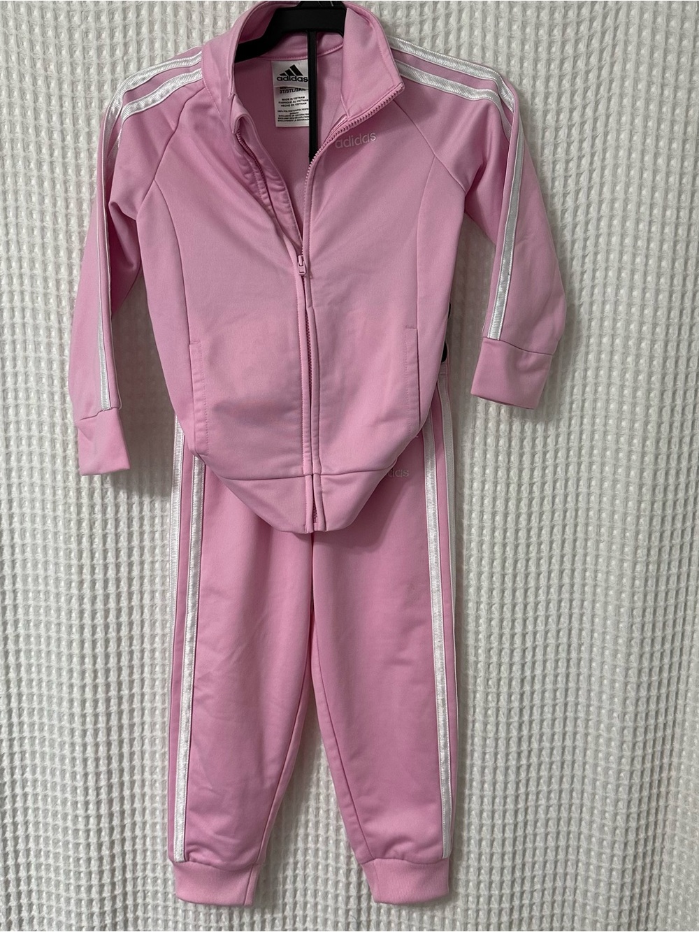 Adidas Pink Girls Zip-Up Track Suit